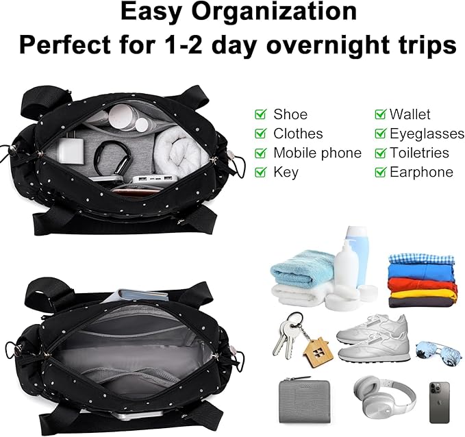 CAMTOP Mini Gym Bag for Women, Small Gym Tote Bag Puffy Quilted Sports Duffel Bag with Wet Compartment and Coin Purse Duffel Bags Dance Yoga Workout Bag for Gifts