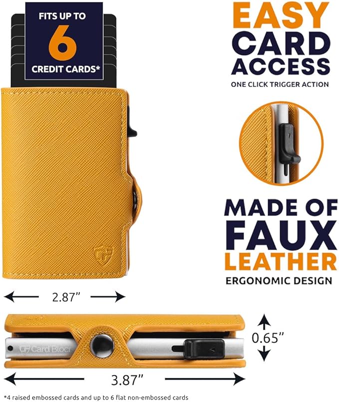 Conceal Plus Pop Up Wallet for Women – Slim Wallet for Small Purse & Crossbody Bag with Quick Card Access and RFID Blocking – Compact Card Holder (4-6 Card Capacity)