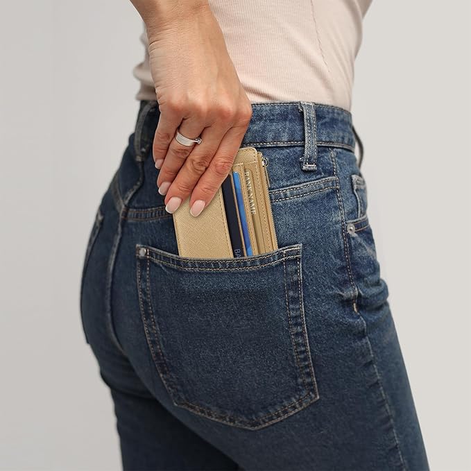 Sodsay Card Case Slim Front Pocket Wallet for Women Credit Card Holder with Keychain | Slim, Front Pocket, Credit Card Holder, with Keychain