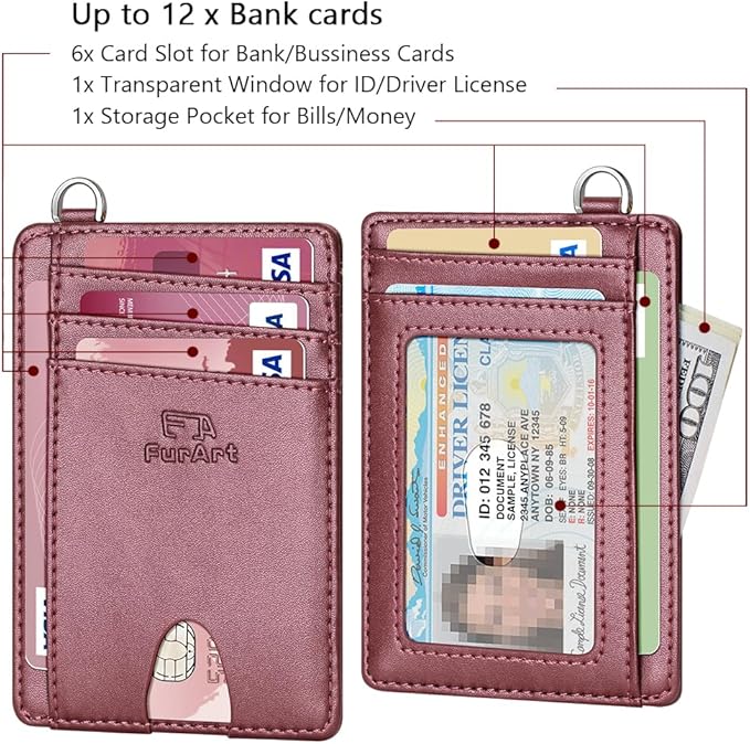 FurArt Slim Minimalist Wallet, Front Pocket Wallets, RFID Blocking, Credit Card Holder for Men