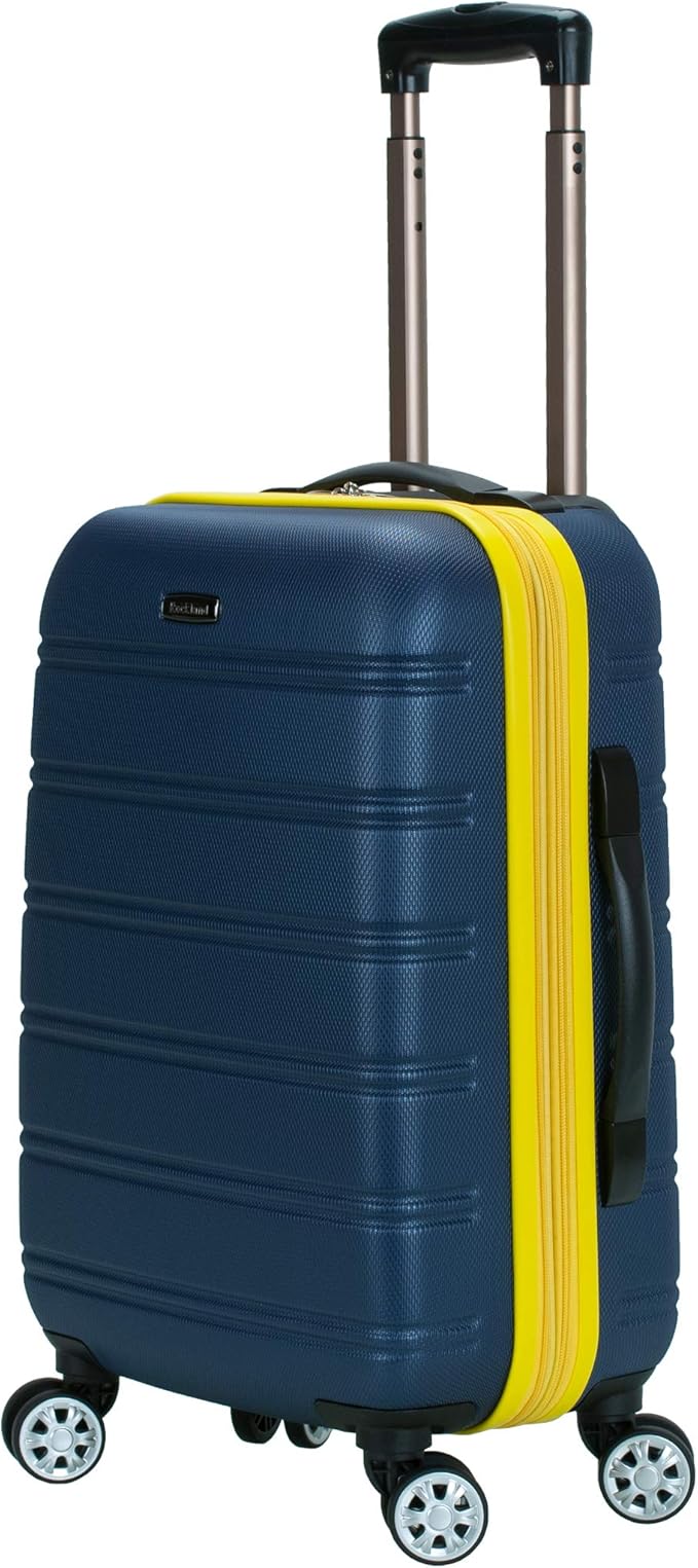 Rockland Melbourne Hardside Expandable Spinner Wheel Luggage, Navy, Carry-On 20-Inch