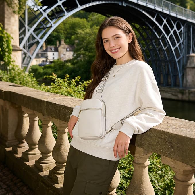 DIOMO Anti Theft Small Sling Bag for Women Cross Body Bag Trendy, RFID Fanny Packs Vegan Leather for Women Travel Belt Purse