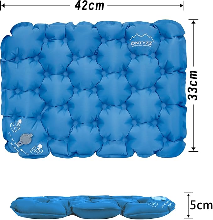 ONTYZZ Inflatable Seat Cushion Lightweight Airplane Seat Cushion Stadium Seat Travel Cushion for Climbing Hiking Office Airplane