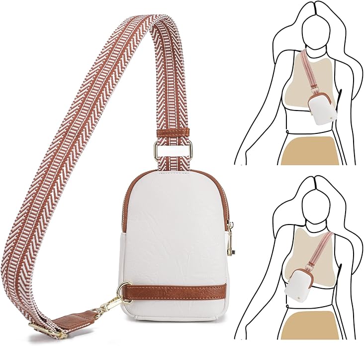INICAT Anti Theft Crossbody Bag for Women, Small RFID Blocking Sling Purse with Zipper Lock for Travel, Vegan Leather