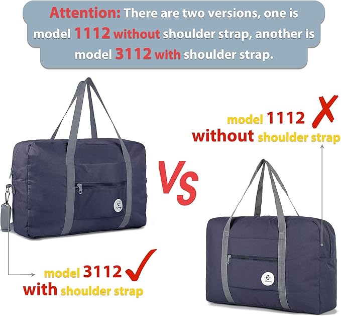 For Spirit Airlines Personal Item Bag 18x14x8 Foldable Travel Duffel Bag Tote Carry on Luggage Duffle Overnight for Women and Men
