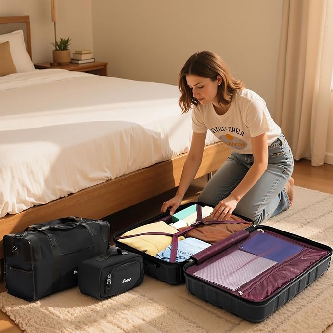 Luggage Sets 5 Piece,Suitcases with Wheels, Hard Case Luggage with Detachable Spinner Wheels,Carry On Luggage Set (5 Piece Sets (20"/24"/28"/DB/TB))
