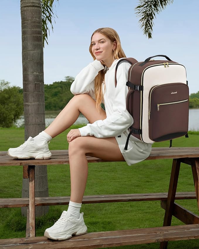 LOVEVOOK 40L Travel Backpack for Women & Men, Airline Approved Carry On Luggage with 3 Packing Cubes, TSA Overnight Bags, Waterproof Personal Item Bag, Weekender Essentials Backpacks fits 17" Laptop