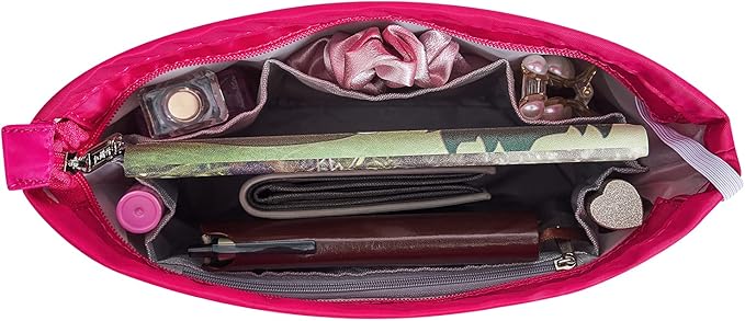 Vercord Premium Nylon Purse Organizer Tote Handbag Insert Organizers Bag in Bag Zipper 13 Pockets 5 Sizes