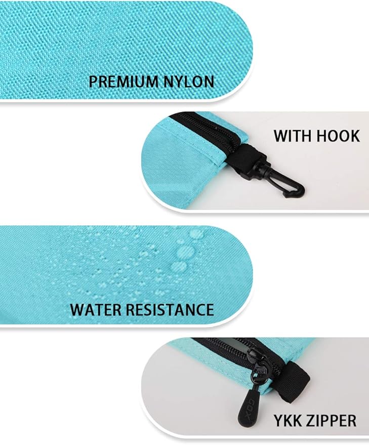 GOX Small Toiletry Bag for Men Bulk Cosmetic Bag Dopp Kit Carry On Zipper Pouch Organization Nylon Small Packing Sack Water Repellent