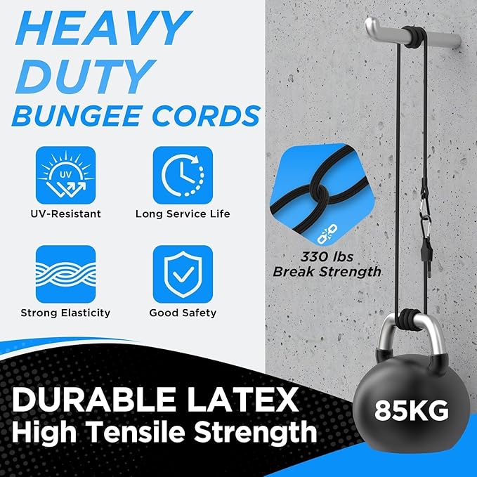 SDTC Tech 24 Inch Adjustable Bungee Cords with Carabiner Hooks, 4 Pack Heavy Duty Outdoor Super Elastic Bungee Straps Easily Adjust from 8" to 30" for Cargo, Bike, Luggage, Carts, Truck