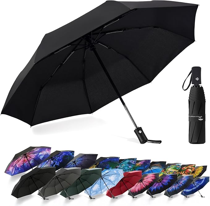 SY COMPACT Travel Umbrella Windproof Automatic Umbrellas Small Compact UV Sun Protection Factory Outlet Umbrella