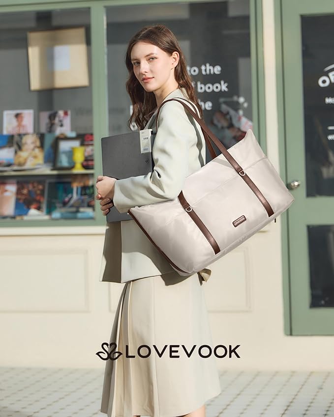 LOVEVOOK Gym Bag for Women, Small Sport Duffle with Shoe Compartment, Weekender Travel Tote for Work Yoga Workout