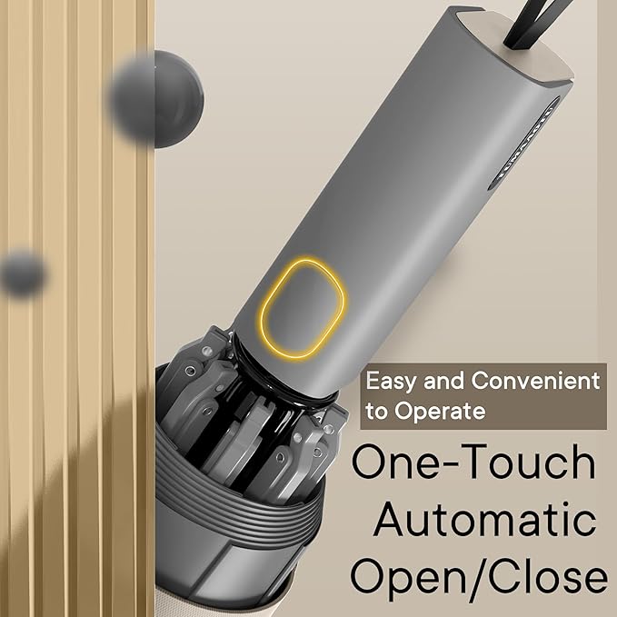 QWB TUMAAOTU Lightweight Compact Inverted Umbrella Windproof Auto Open Close – 5-Second Quick Fold Design for Women & Men, 8 Ribs Strong Travel Umbrellas for Rain & Sun, Fits Backpack & Car