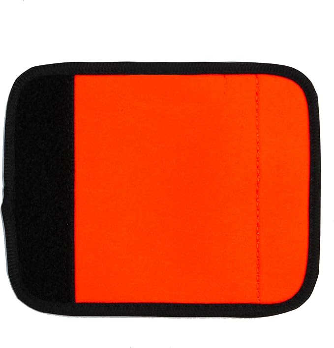 Neoprene Luggage Handle Wrap 5pcs Pack Neon Luggage Tags/Identifiers Bright Luggage Markers Airport Travel Accessories for Luggage/Suitcase Fluorescent Orange