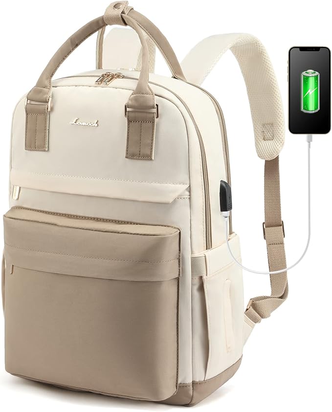 LOVEVOOK Laptop Backpack for Women 15.6 Inch Laptop Bag with USB Port, Fashion Waterproof Backpacks Teacher Nurse Stylish Travel Bags Vintage Daypacks Bookbag for College School Work | Laptop Bag, with USB Port, Backpacks, Teacher, Nurse, Stylish