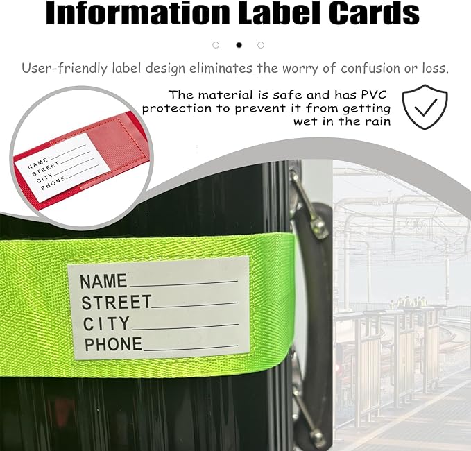 Luggage Straps TAS,Travel Strap with Name tag,Easy to Identify,Luggage Straps TSA Approved with Lock,Combination Luggage Lock with Adjustable Length,Compatible with 20-34 inch Luggage(Green 1 Pack)
