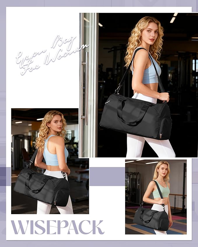 Gym Bag Womens,Travel Duffel Carry on Bag Sport Tote Bag Weekend Overnight Bag