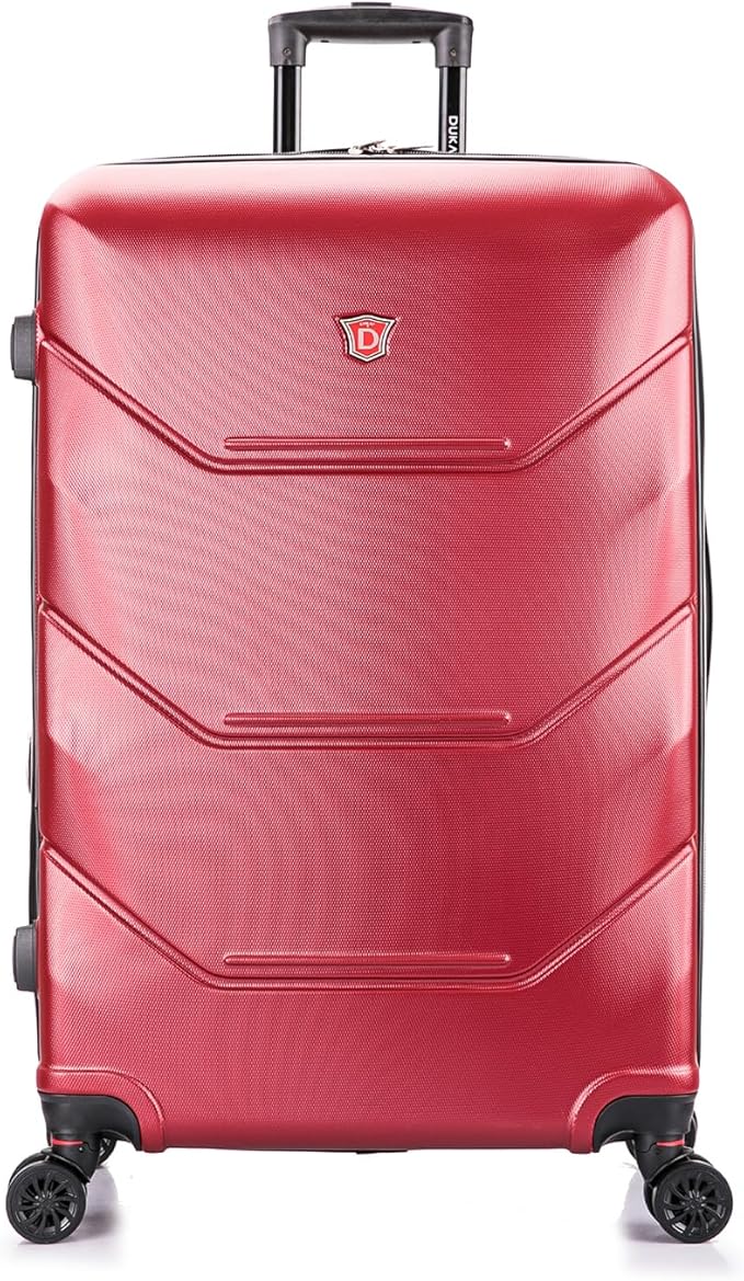 DUKAP ZONIX Luggage with Spinner Wheels | Durable Lightweight Hardside Suitcase Spacious Travel Bag with Handle and Trolley | 30 Inch Large Checked Luggage | Wine