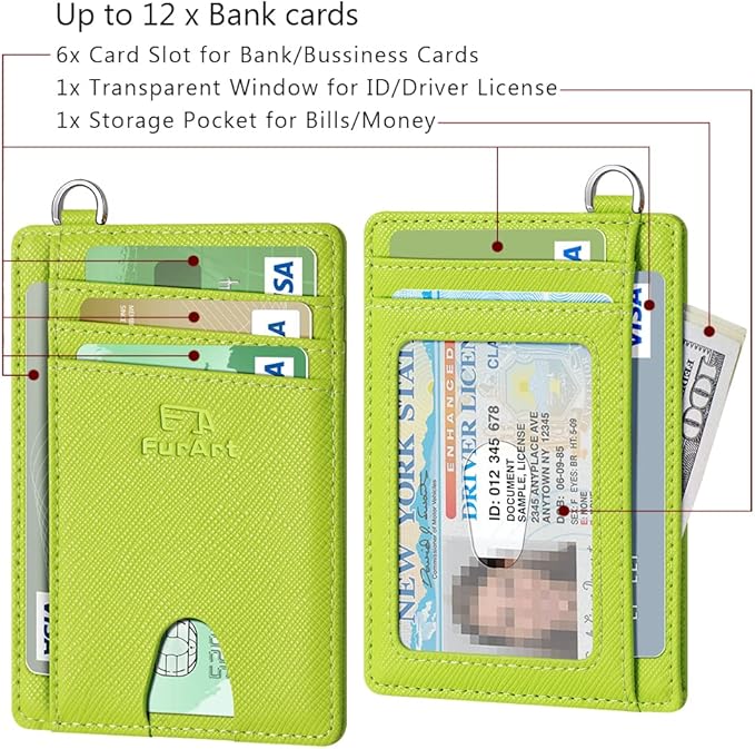 FurArt Slim Minimalist Wallet, Front Pocket Wallets, RFID Blocking, Credit Card Holder for Men