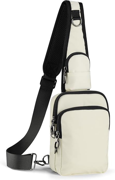 VADOO Sling Bag, Crossbody Bag with Zipper Lock, RFID Blocking & Water Resistant for Men and Women