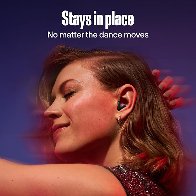 Alpine Tune Earplugs, Concert Ear Plugs for Noise Reduction, High Fidelity Music Quality, 19dB Hearing Protection with Crystal Clear Sound, Incl. 4 Sizes, for Parties, Raves, Festivals & Clubs, Black
