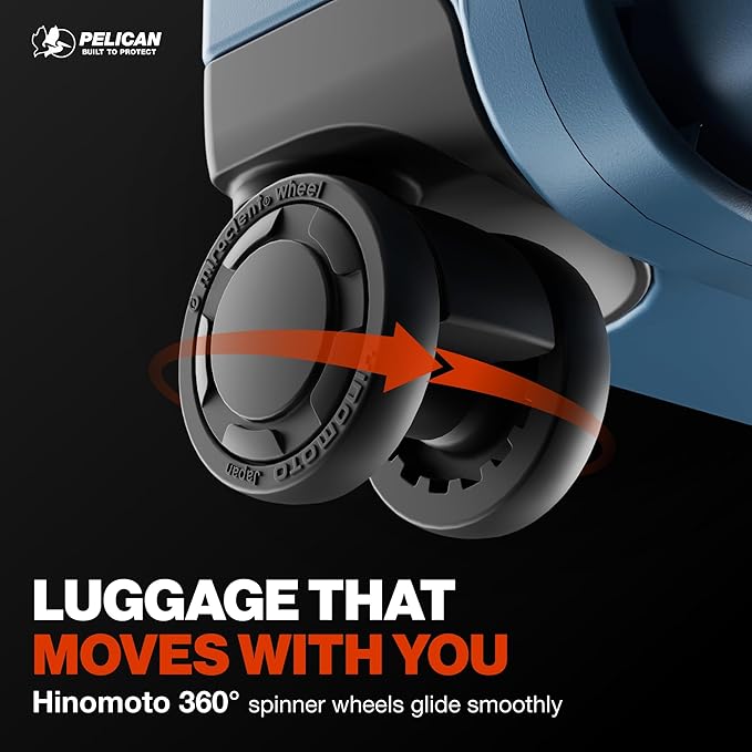 Pelican ATX Luggage - Hardside Carry On Luggage with Wheels - 22 Inch Carry On Bag - Airline Approved (Indigo)