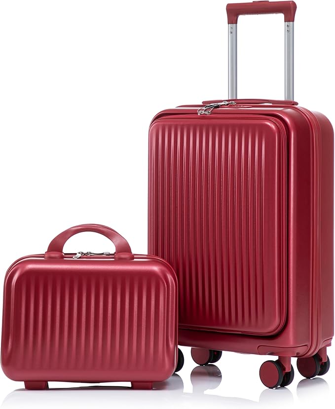 Hardside Luggage, Lightweight Durable Suitcases with Spinner Wheels, 20/14 Inch