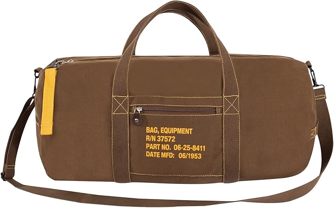 Rothco Canvas Equipment Duffle Bag – Travel & Gym Bag with Heavyweight Cotton Canvas Material – Great for Storing Gear, Clothing, and More
