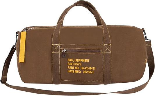 Rothco Canvas Equipment Duffle Bag – Travel & Gym Bag with Heavyweight Cotton Canvas Material – Great for Storing Gear, Clothing, and More