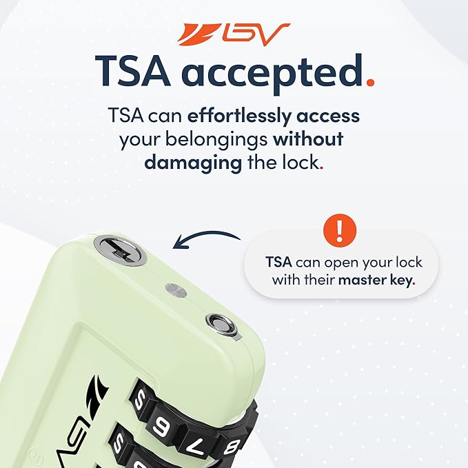 TSA Accepted Luggage Travel Lock, Set-Your-Own Combination Lock for School Gym Locker, Luggage Suitcase Baggage Locks, Filing Cabinets, Toolbox, Case (Mint Green, 2 Pack)