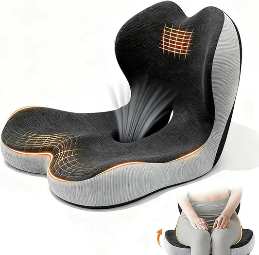 Adult Booster Car Seat Cushion, Office Chair Cushion,Truck Seat Cushion, Memory Foam Seat Cushion Increase Height by 3.94 Inch, Car Cushions for Driving Long Sciatica Tailbone Pain Relief