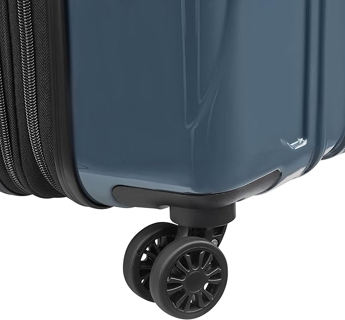 DELSEY PARIS Helium Aero Hardside Expandable Luggage with Spinner Wheels, Orion Blue, Checked-Large 28 Inch