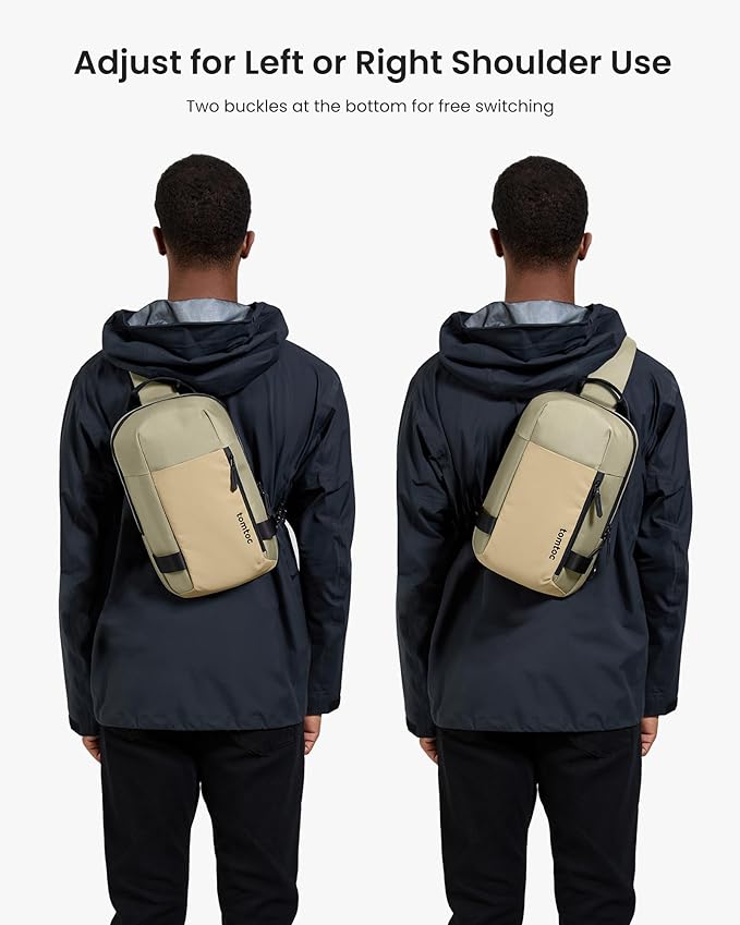 tomtoc 5L Compact Sling Backpack for Men Women, Lightweight Crossbody Shoulder Bag for 2026 11-inch iPad Air M4/M3, iPad Pro M5/M4, iPad A16, Nintendo Switch 2/Rog Xbox Ally X, EDC Daypack - XS Size