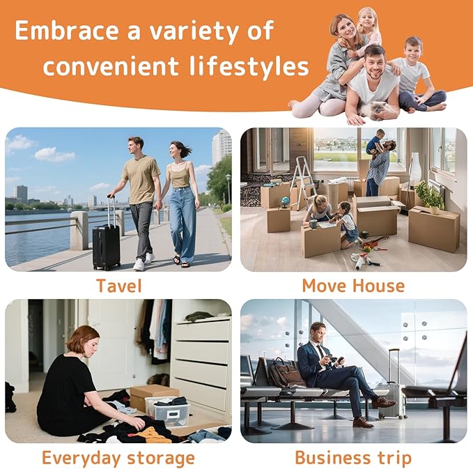18 Pack Vacuum Bags for Travel with Rechargeable Air Pump, Carry-On Compression Bags for Luggage and Suitcase, Space Saver Storage for Clothing and Travel Organization