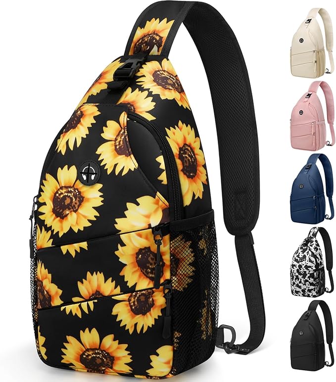 Crossbody Bags for Women Men Trendy Sling Bag Backpack Casual Chest Bag with Convertible Shoulder Strap