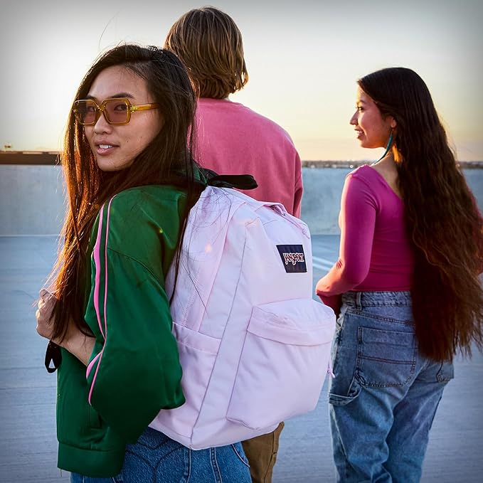 JanSport SuperBreak One Backpack - Durable, Lightweight Bookbag with 1 Main Compartment, Front Utility Pocket with Built-in Organizer - Premium Backpack, Cyberspace Galaxy