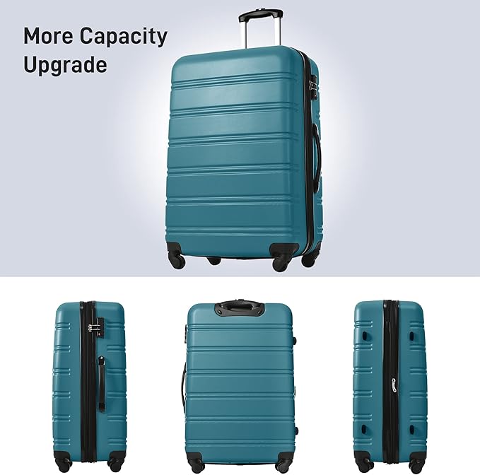 Merax Luggage Sets 13 Piece Suitcase Set 16/20/24/28 IN,Carry on Luggage and Travel Bag TSA Lock Expandable,Hard Case Luggage with Spinner Wheels,Blue