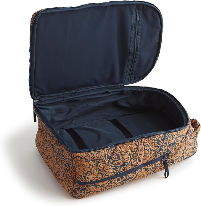 Vera Bradley Women's Featherweight Westover Hybrid Backpack, Lotus Montage Roasted Pecan, One Size
