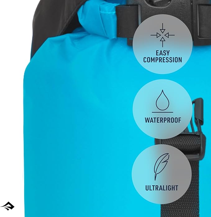 Sea to Summit eVac Ultra-Lightweight Compression Dry Bag, Waterproof Dry Storage, 13 Liter, High Rise Grey