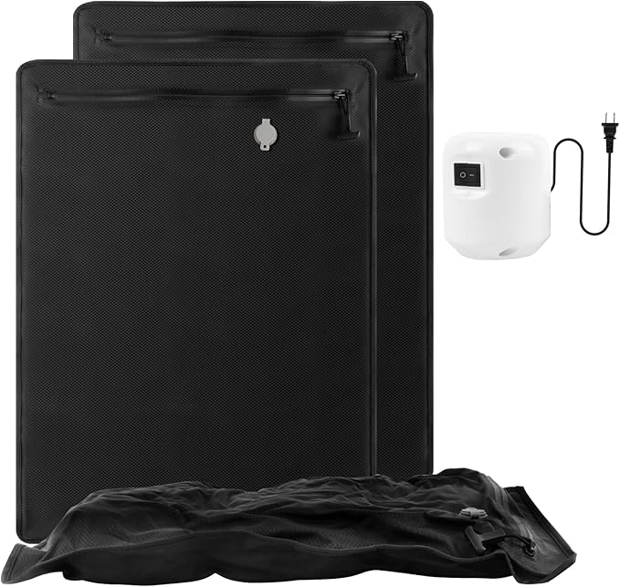 2PC Professional Vacuum Bags for Travel with 55W Super Power Electric Pump, Dobaly IP67 Reusable Vacuum Compression Bags for Suitcases and Backpack Space Saver Vacuum Bags Durable(2 Large+Pump)