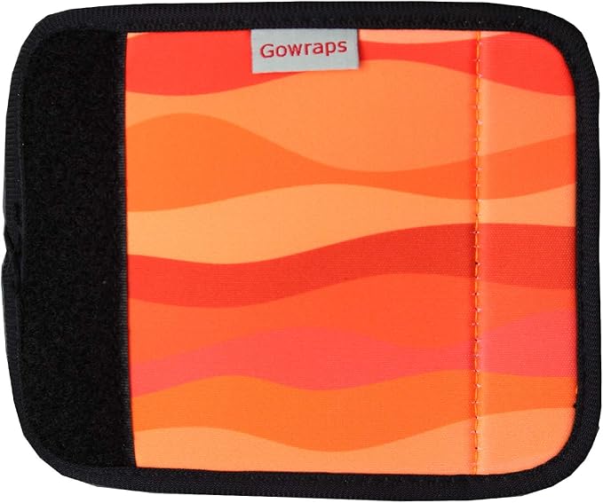 5 Pack Neoprene Luggage Handle Wraps for Suitcase Travel Luggage Tags/Identifiers/Marker/Grips (2.0 Version) (Orange)