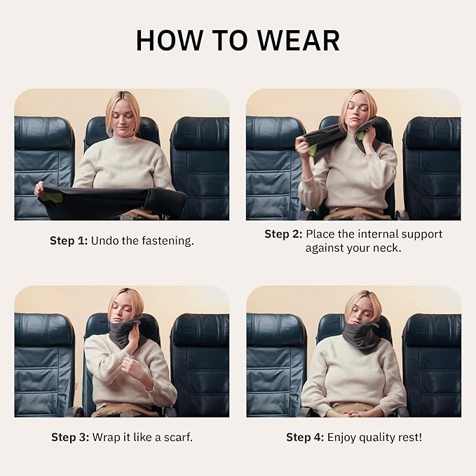trtl Pillow - Scientifically Proven, Super Soft Neck Support Travel Pillow for Airplanes - Lightweight and Machine Washable - Ergonomic Design for Traveling on Flights, Cars, and Trains - Red