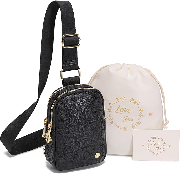 INICAT Anti Theft Crossbody Bag for Women, Small RFID Blocking Sling Purse with Zipper Lock for Travel, Vegan Leather