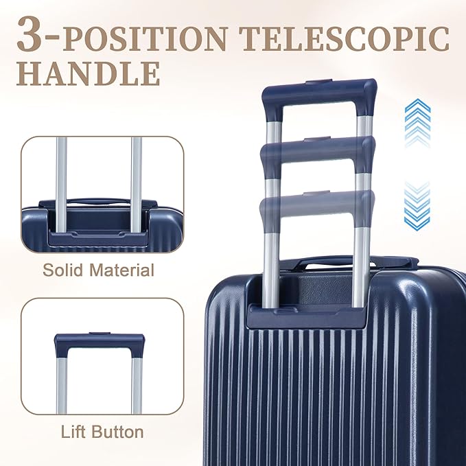 Hardside Luggage, Lightweight Suitcase with Spinner Wheels, 20/14 Inch