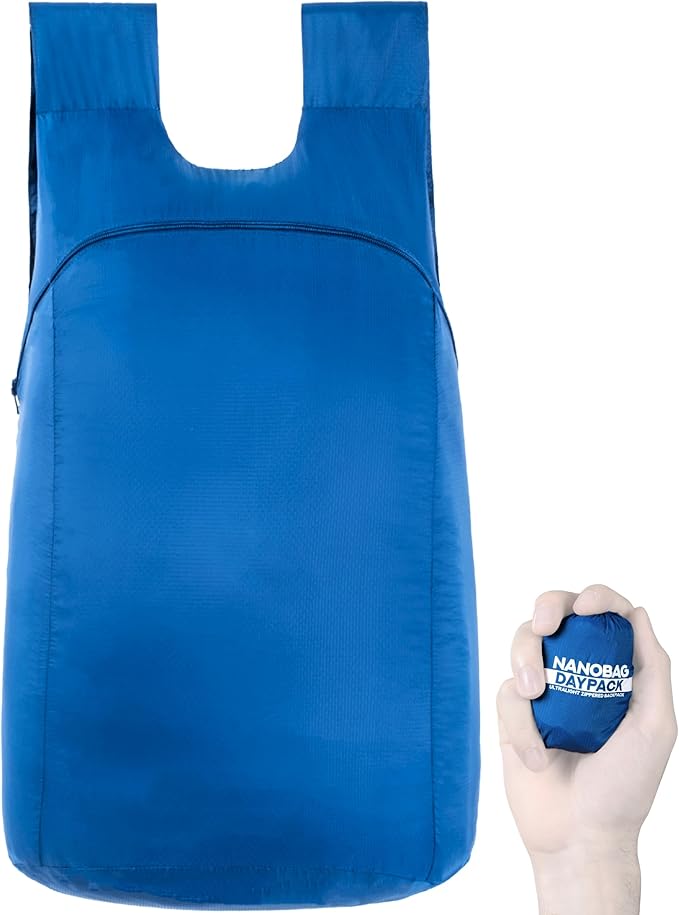 Nanobag Daypack - Ultralight 16L Foldable Travel & Hiking Backpack, Reusable, Packable, Collapsible Bag for Men & Women