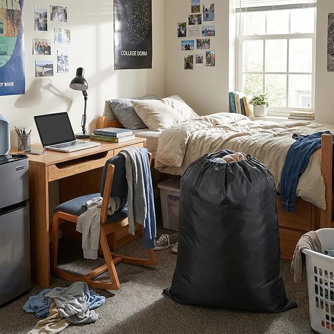 Multipurpose Extra Large Laundry Bag Storage Bag (Black, 13"x17")