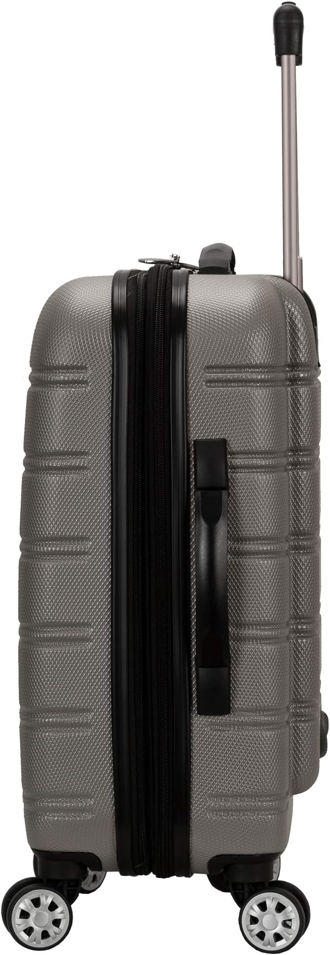 Rockland Melbourne Hardside Expandable Spinner Wheel Luggage, Silver, Carry-On 20-Inch