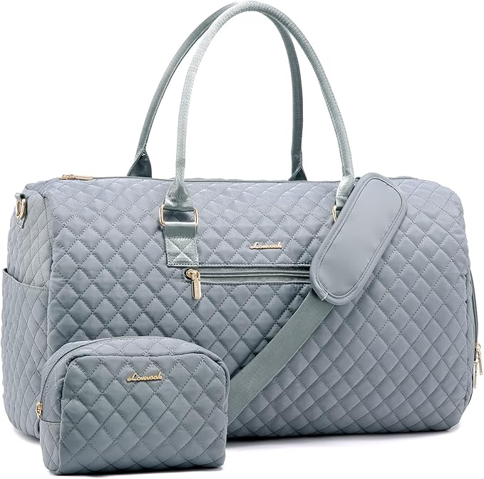 LOVEVOOK Travel Duffle & Weekender Bag for Women - Carry On, Overnight, Gym & Mommy Hospital Bag with Toiletry & Shoe Compartment