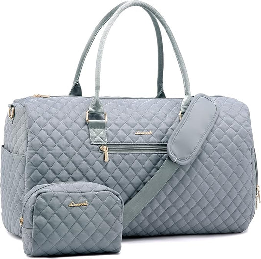 LOVEVOOK Travel Duffle & Weekender Bag for Women - Carry On, Overnight, Gym & Mommy Hospital Bag with Toiletry & Shoe Compartment