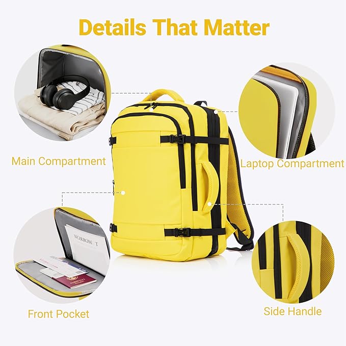 3 piece Luggage Set Expandable Suitcase 22x14x9 Airline Approved Carry on, Front Opening ABS Hard Case Suitcases with Spinner Wheels, TSA Lock